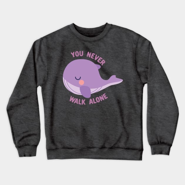 BTS Tinytan whale you never walk alone Crewneck Sweatshirt by Oricca